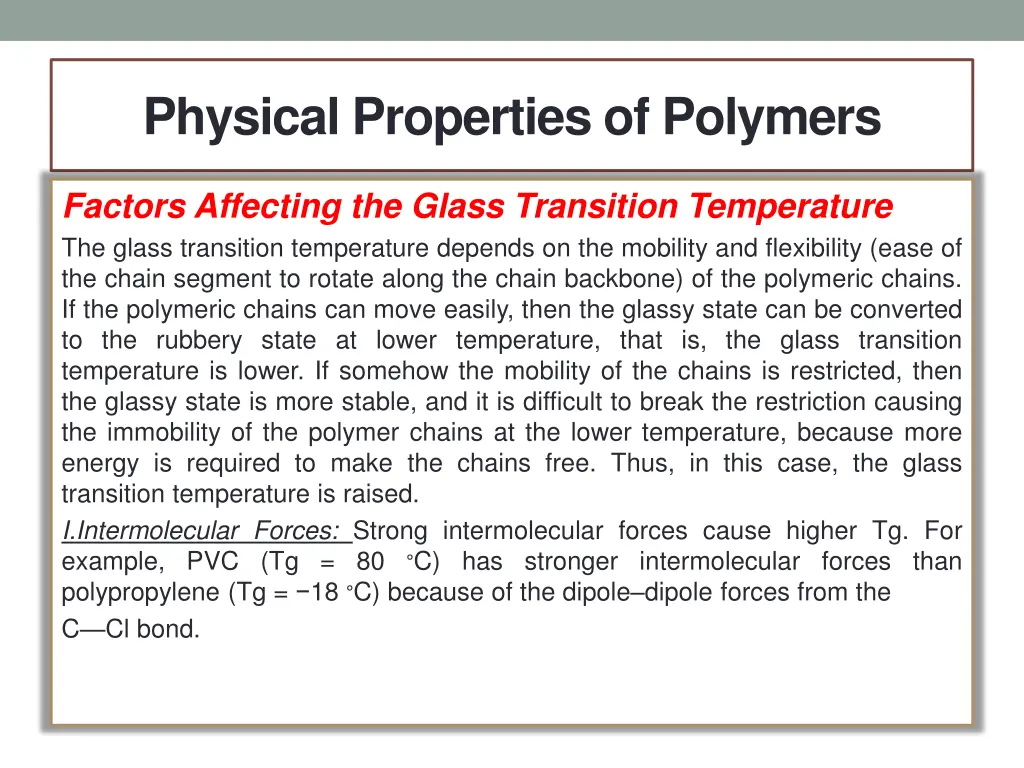 physical properties of polymers 16