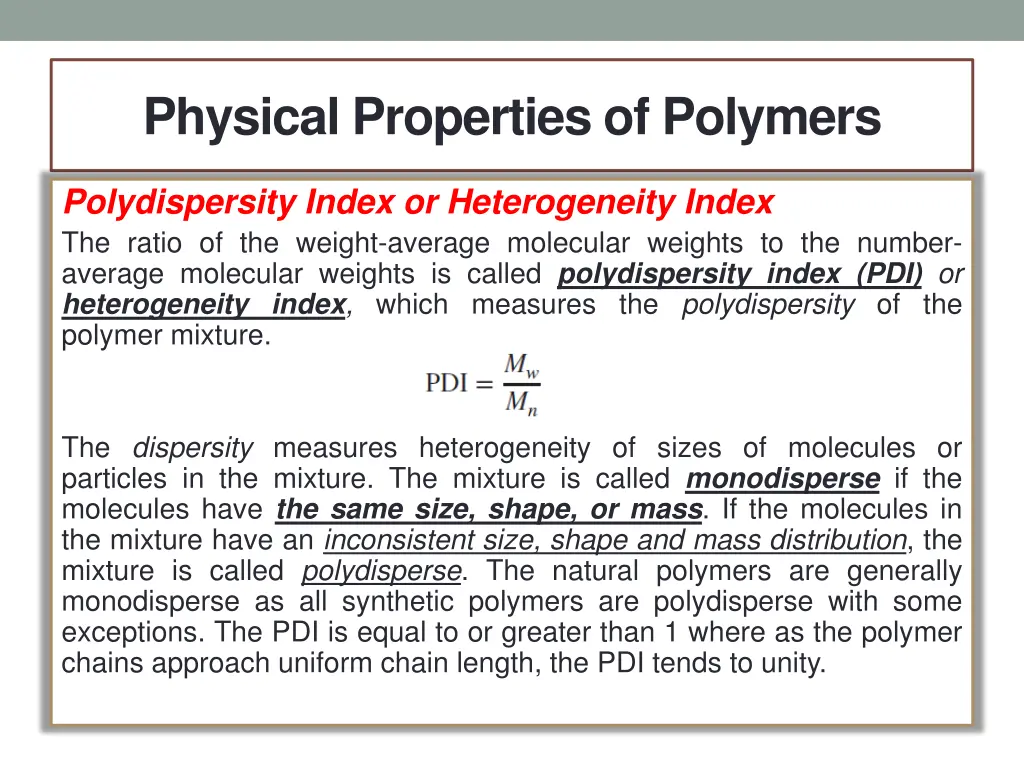 physical properties of polymers 8