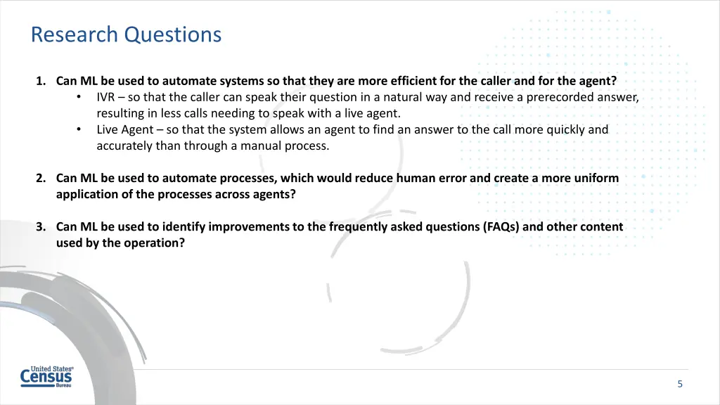 research questions