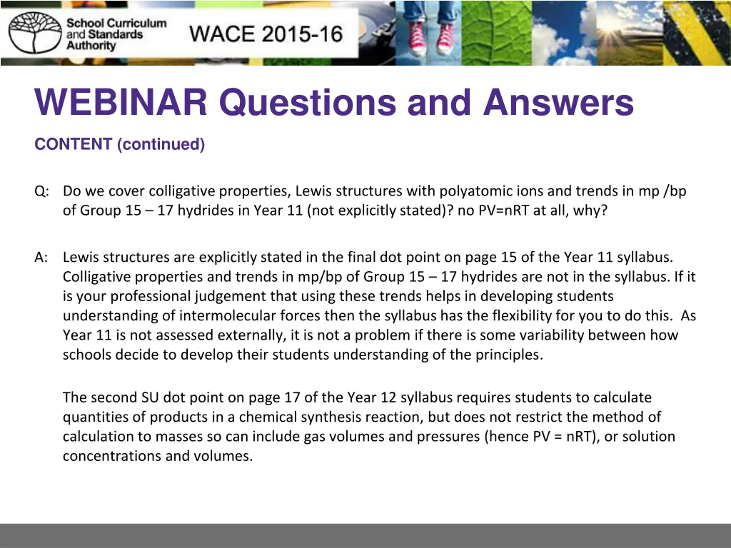webinar questions and answers 2