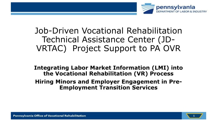 job driven vocational rehabilitation technical