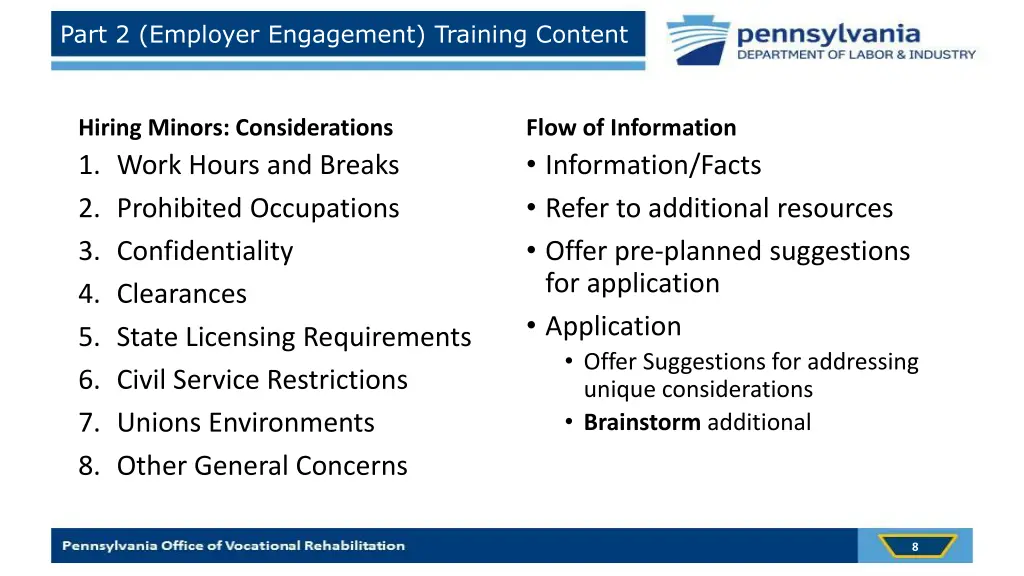 part 2 employer engagement training content