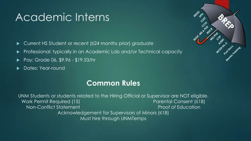 academic interns