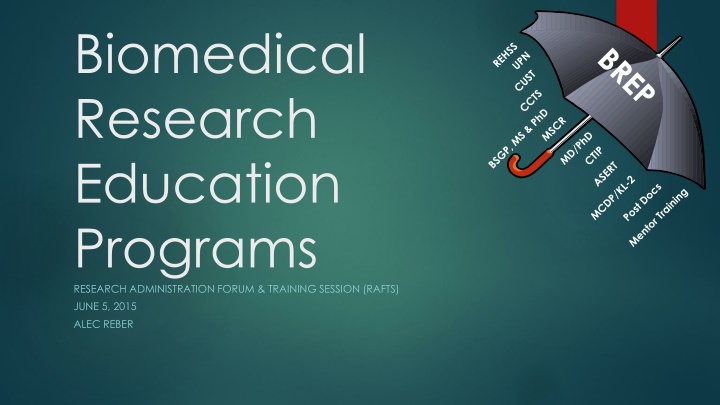 biomedical research education programs research