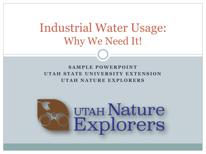 industrial water usage why we need it