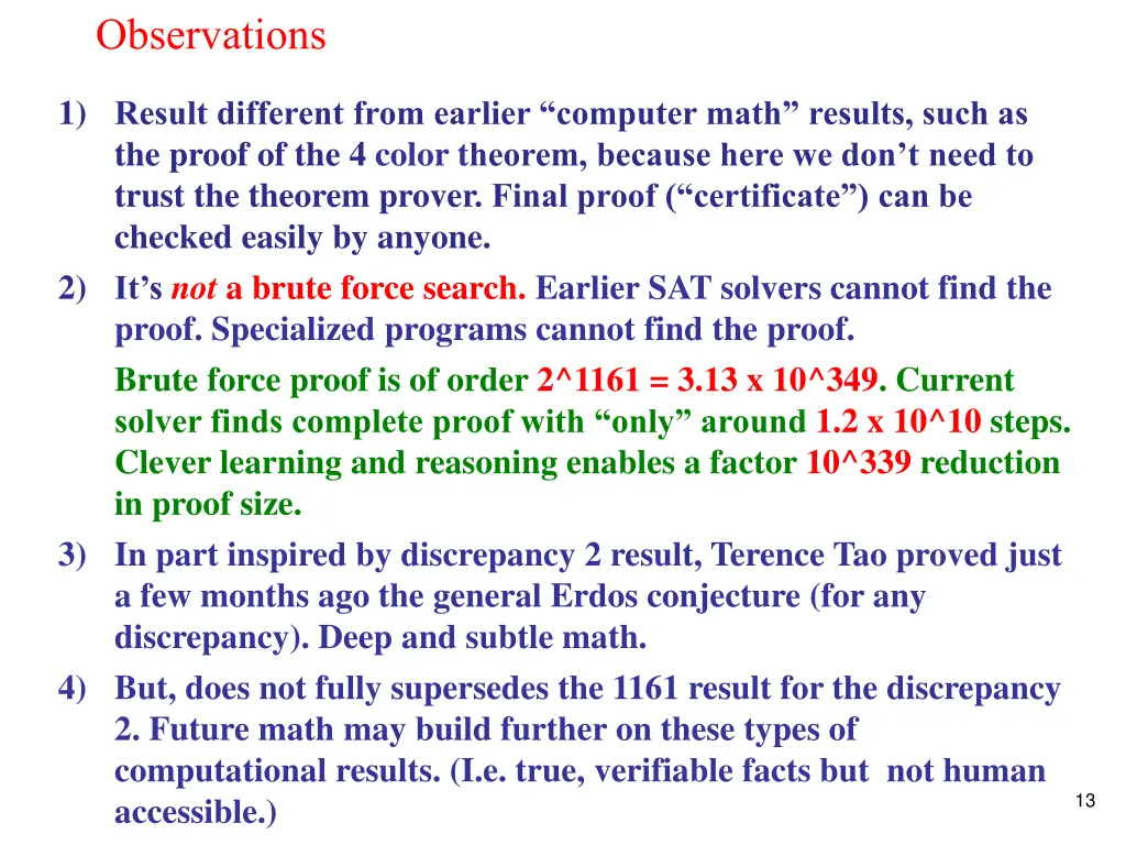 observations