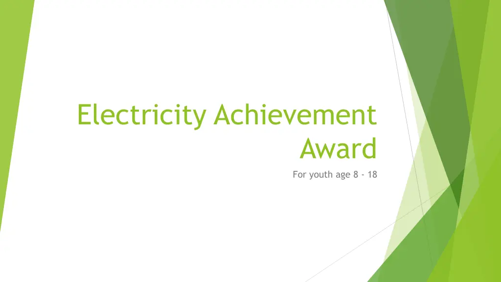 electricity achievement