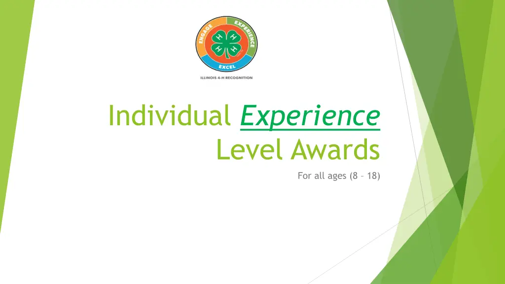 individual experience level awards