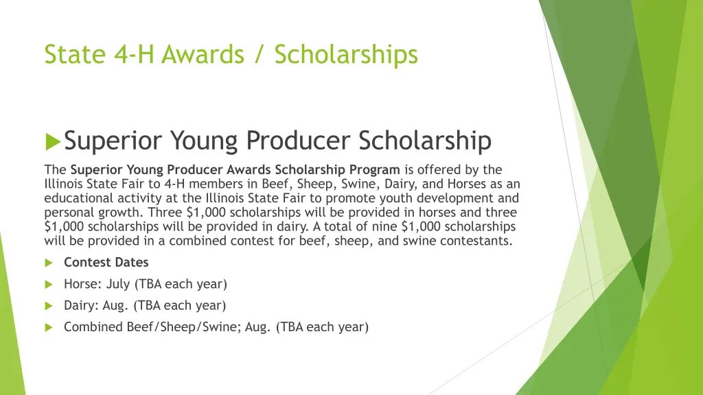 state 4 h awards scholarships 5