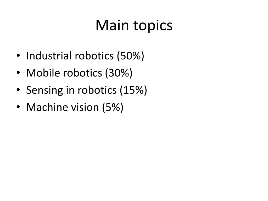 main topics