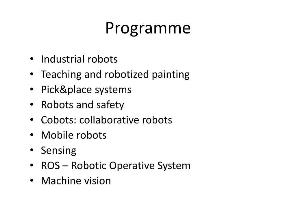 programme