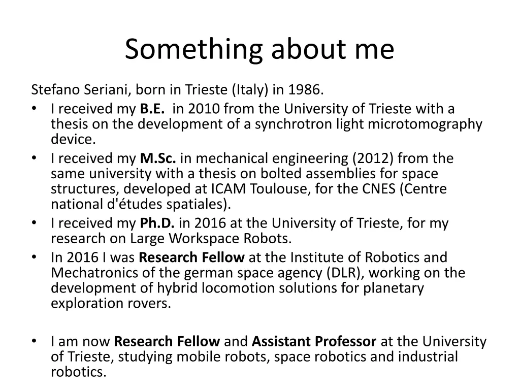 something about me