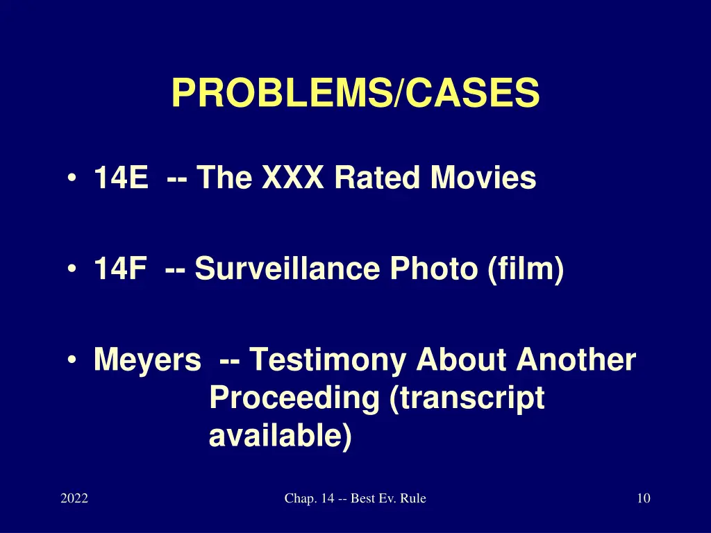 problems cases