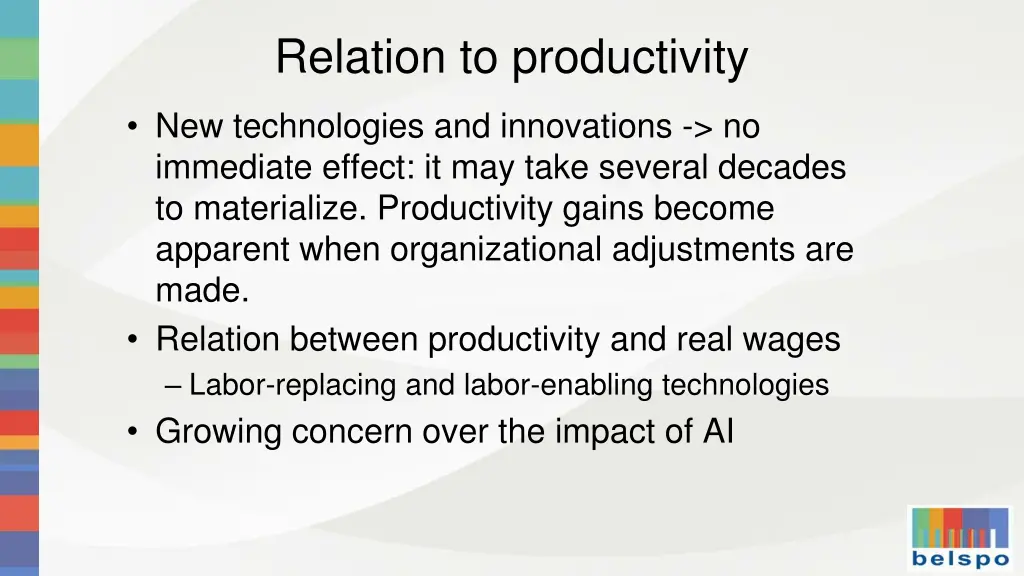 relation to productivity