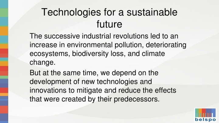 technologies for a sustainable future