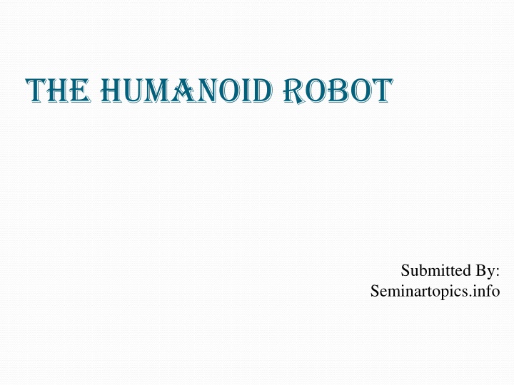 the humanoid robot