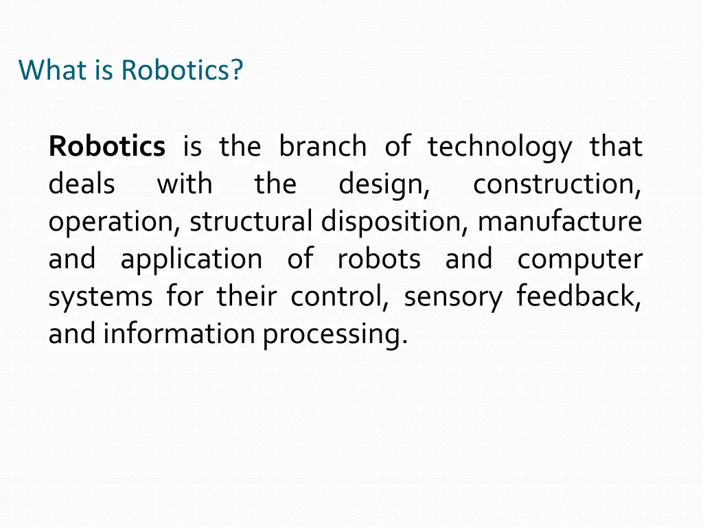 what is robotics