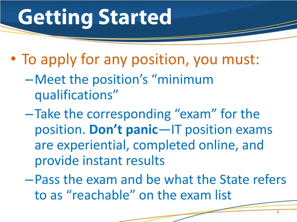 to apply for any position you must meet