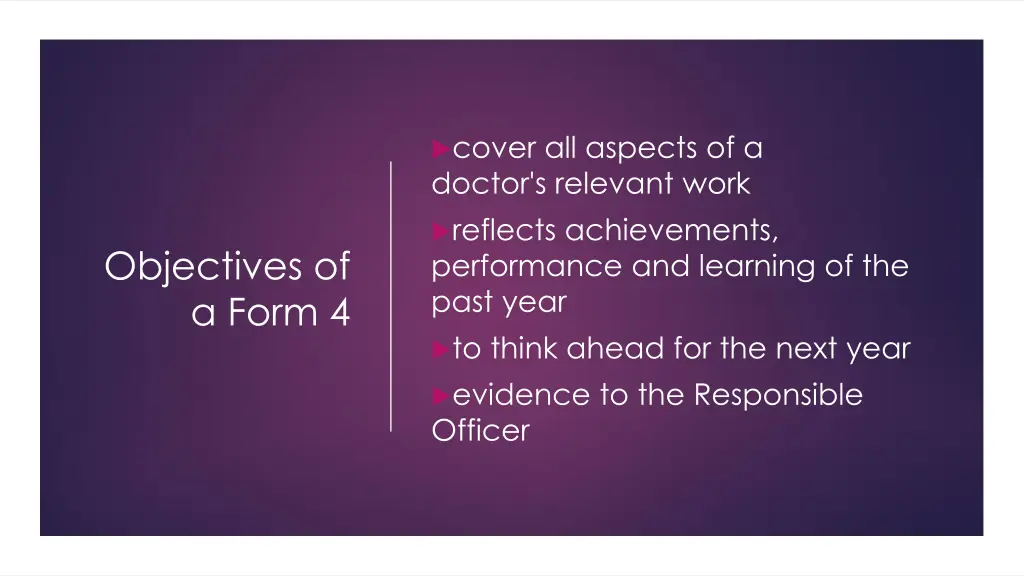 cover all aspects of a doctor s relevant work
