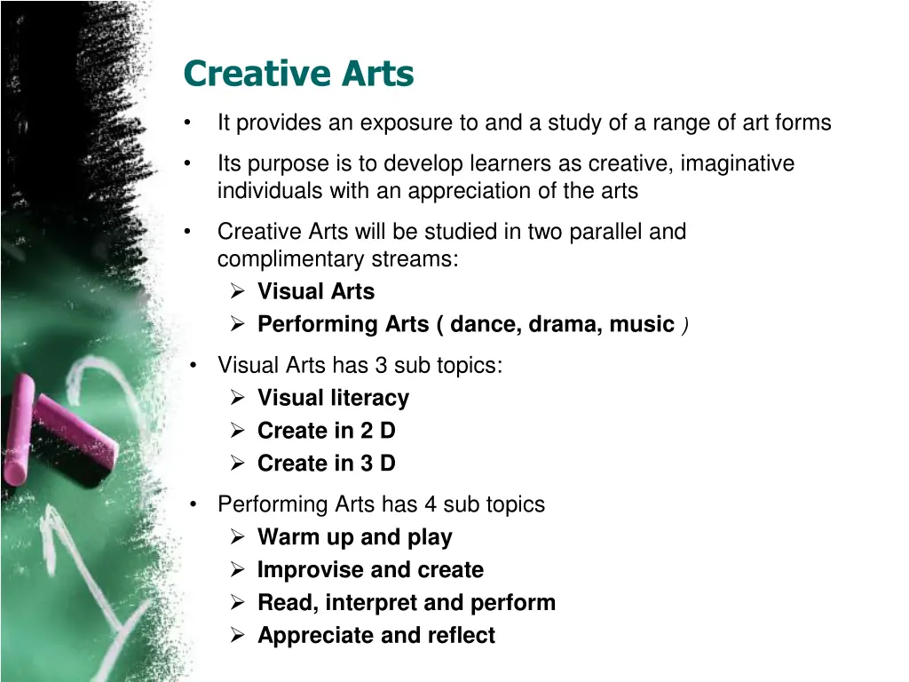 creative arts