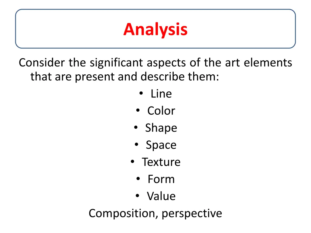 analysis
