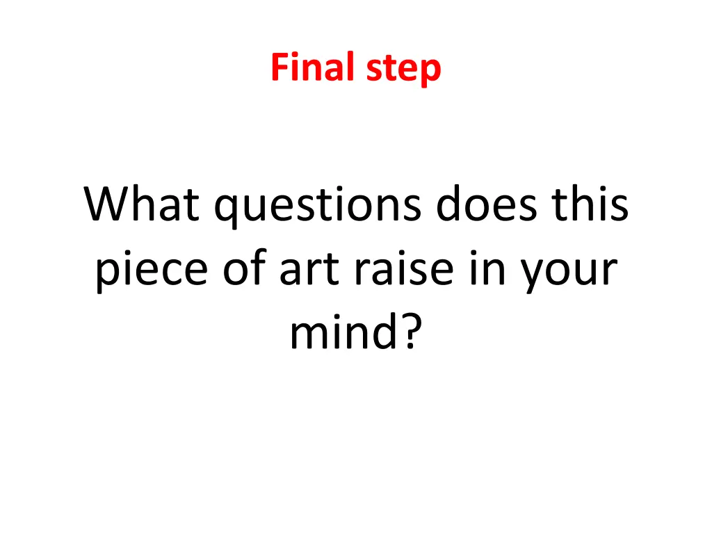 final step