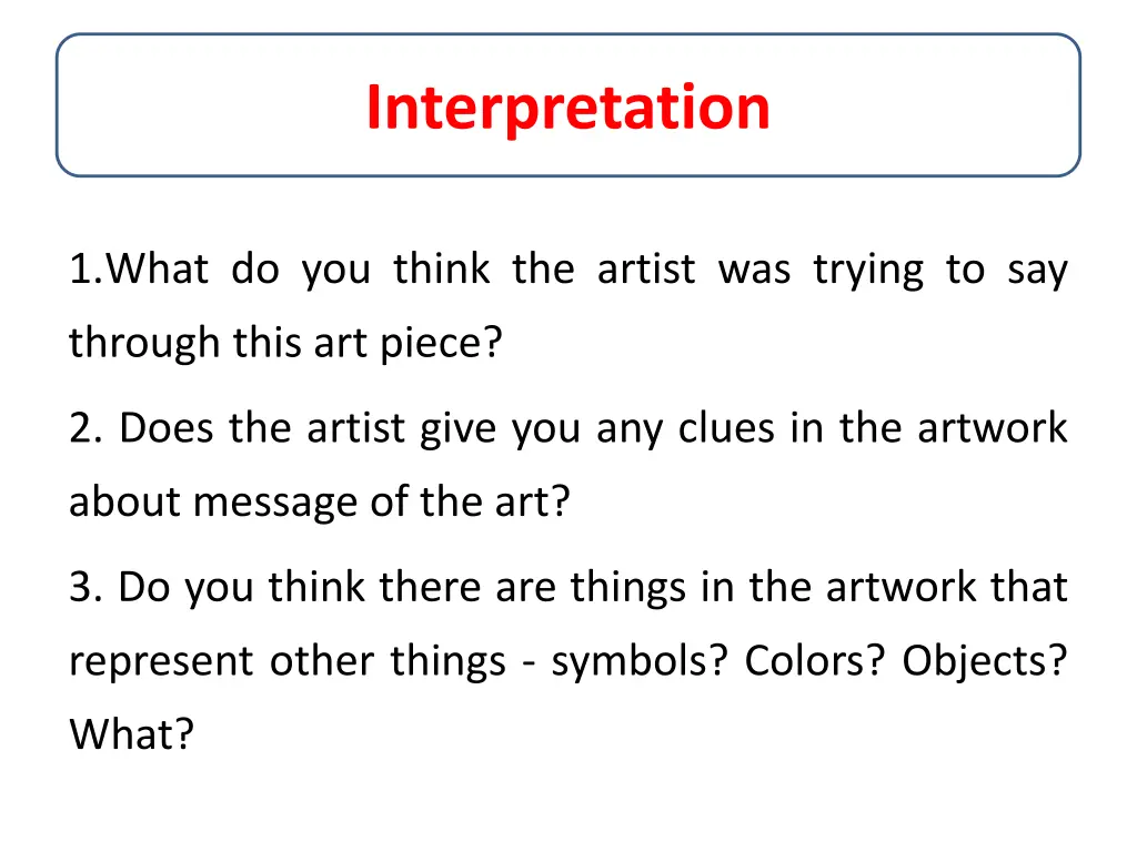 interpretation