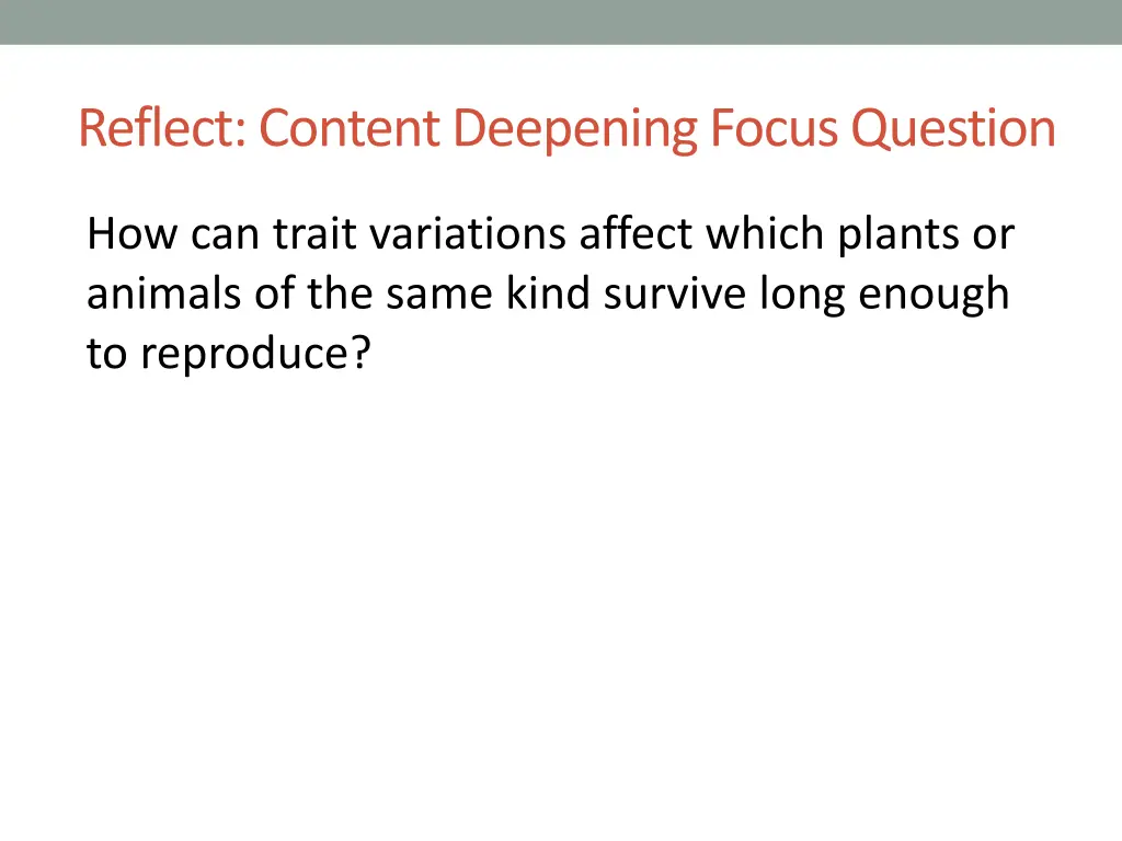 reflect content deepening focus question
