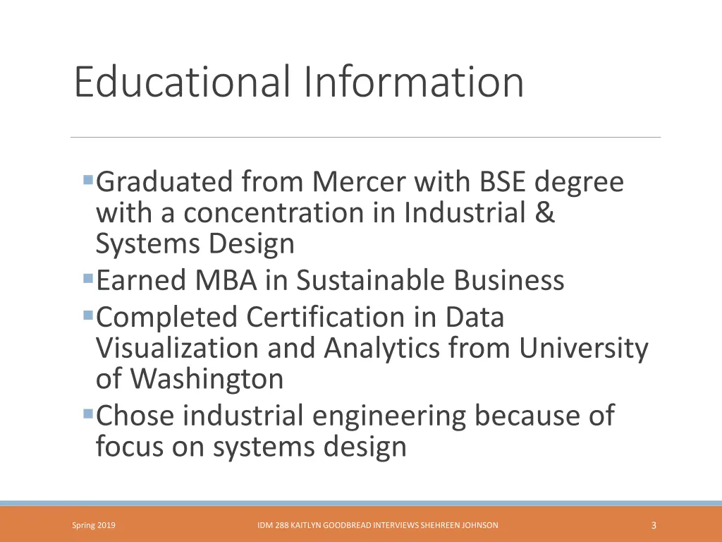 educational information