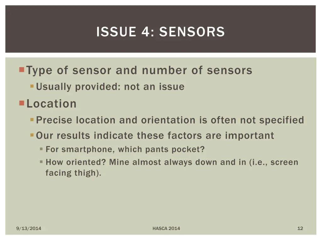 issue 4 sensors