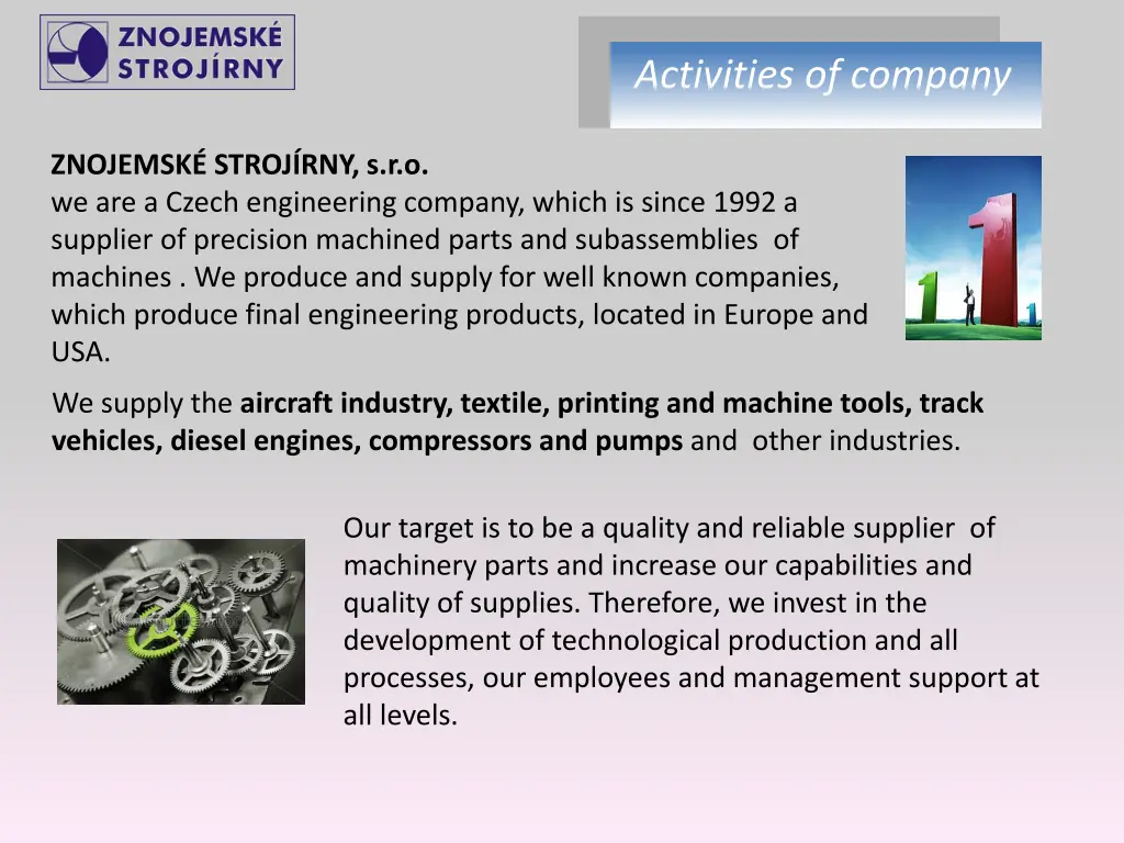 activities of company