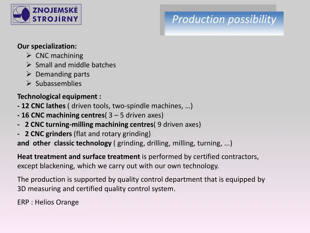 production possibility