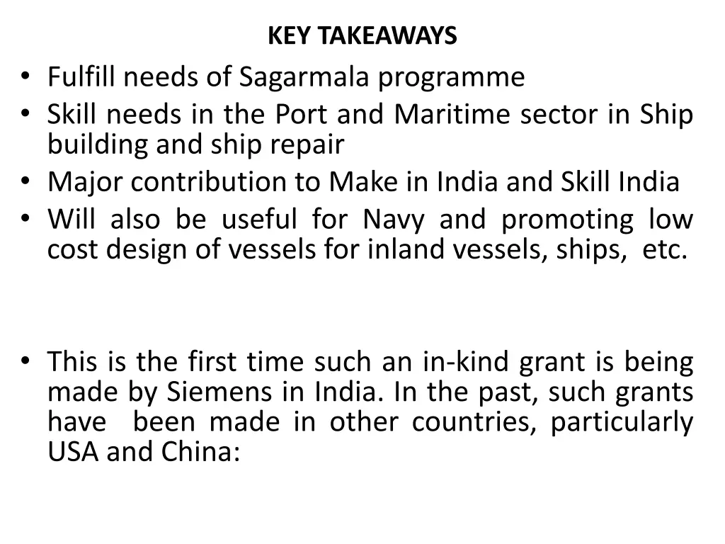 key takeaways