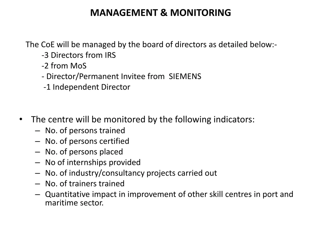 management monitoring