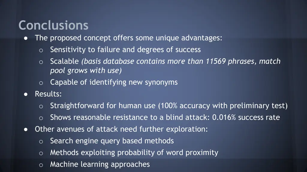 conclusions the proposed concept offers some
