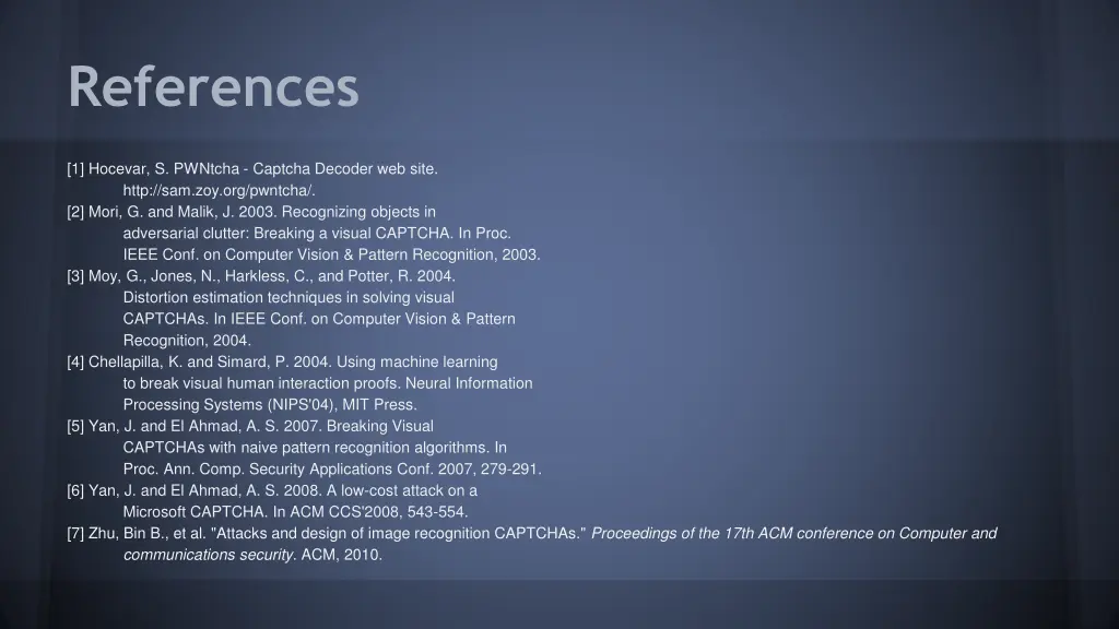 references