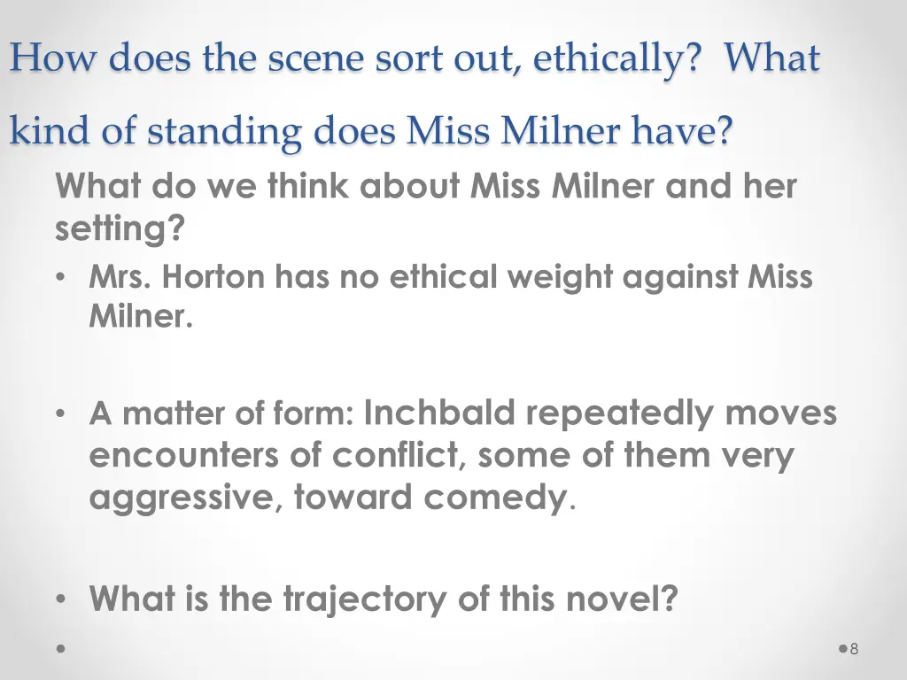 how does the scene sort out ethically what