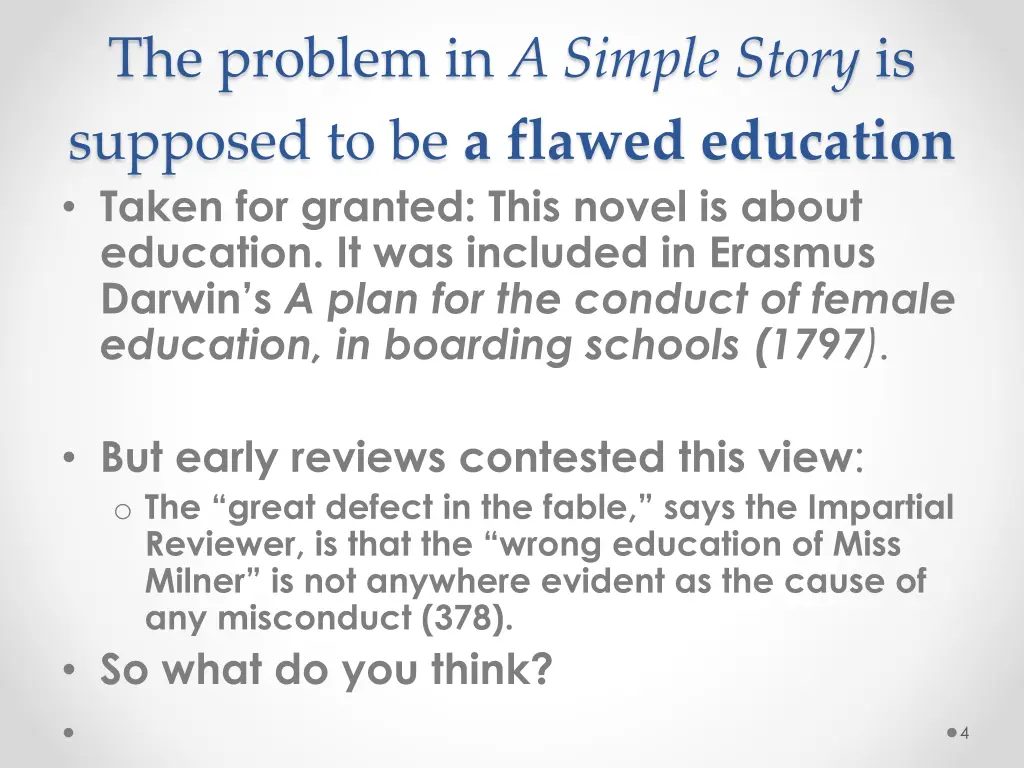 the problem in a simple story is supposed