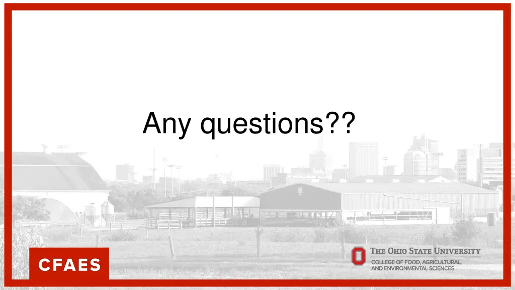 any questions