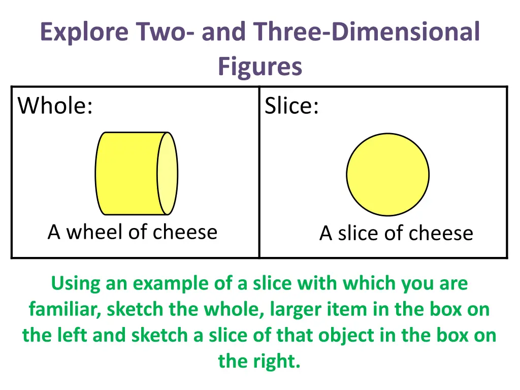 explore two and three dimensional figures whole