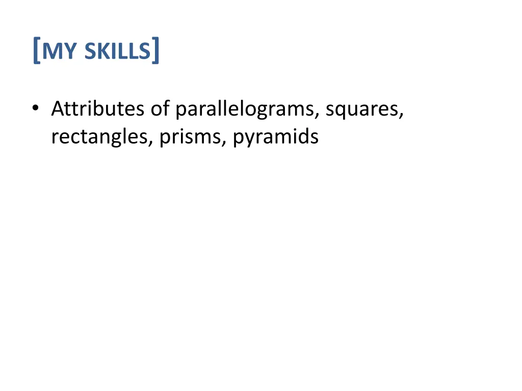 my skills