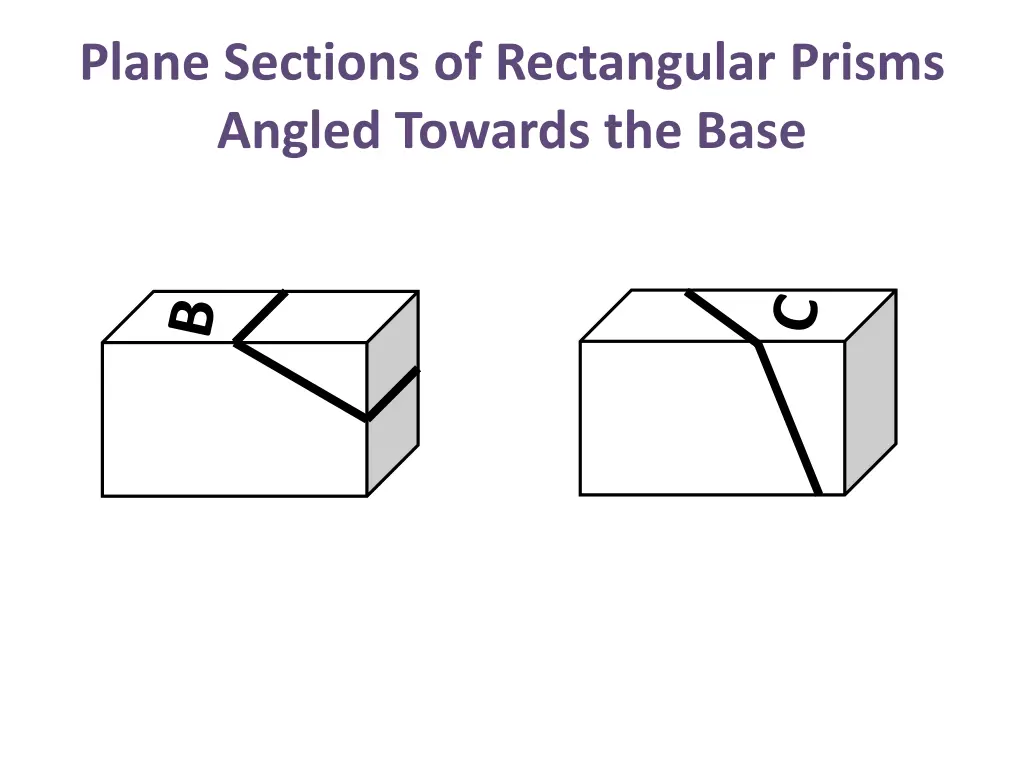 plane sections of rectangular prisms angled 3