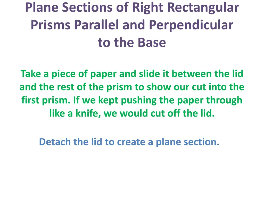 plane sections of right rectangular prisms 10