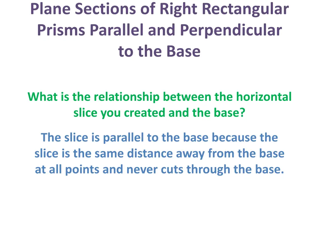 plane sections of right rectangular prisms 11