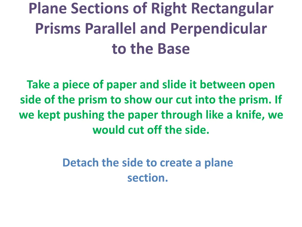 plane sections of right rectangular prisms 13