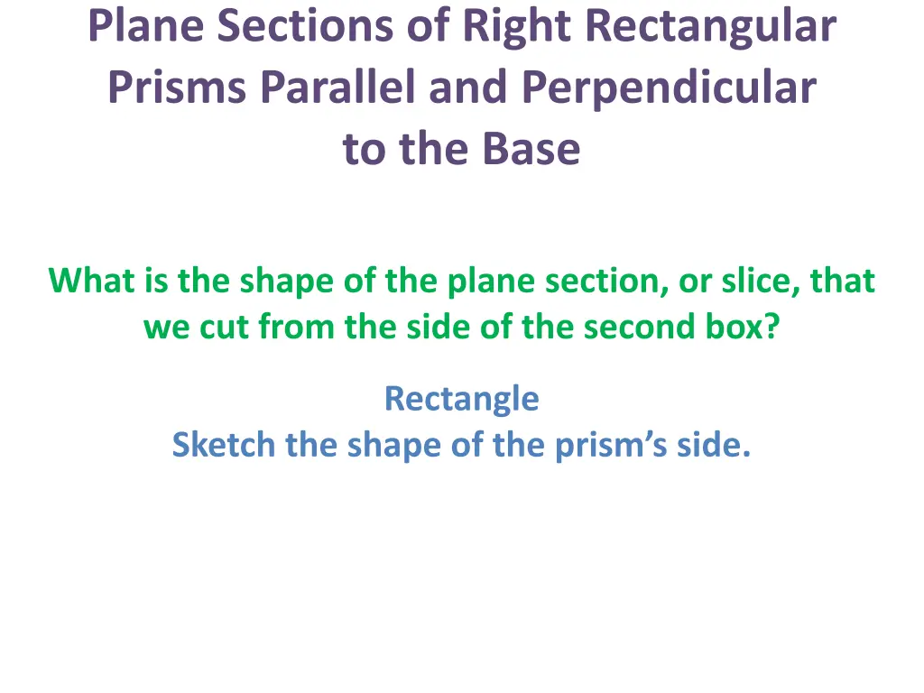 plane sections of right rectangular prisms 15