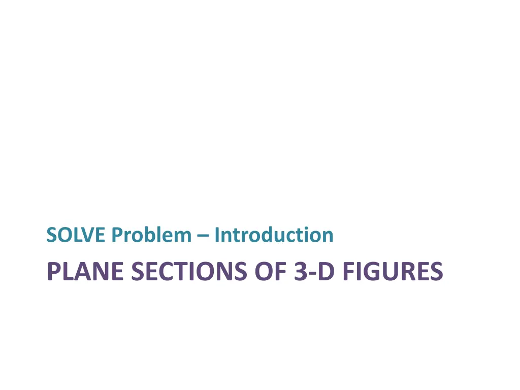 solve problem introduction