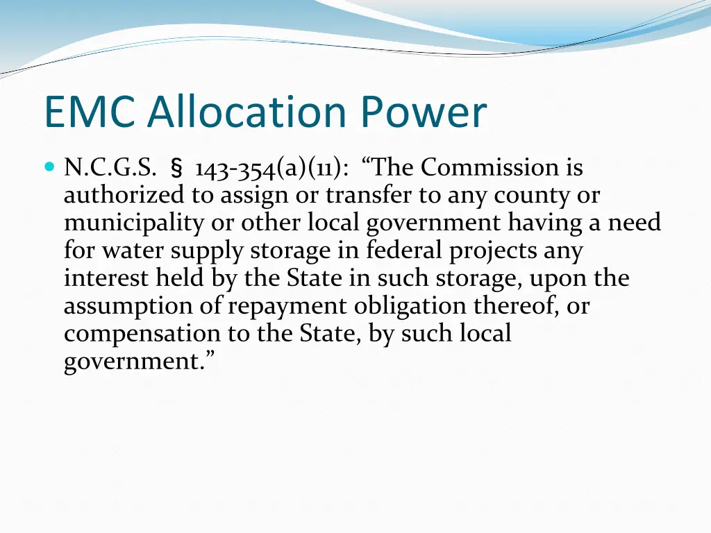emc allocation power