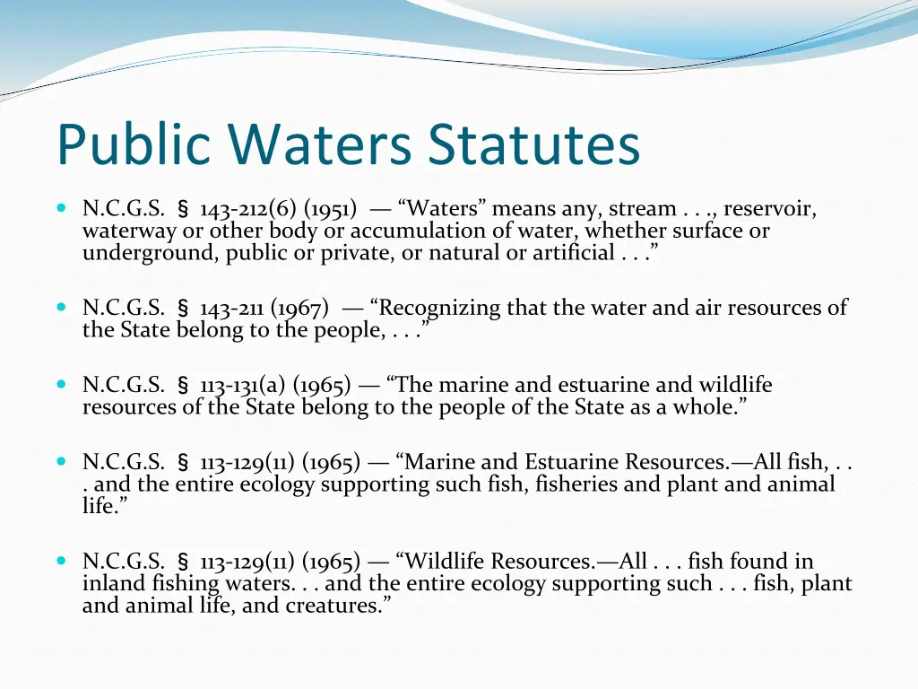 public waters statutes