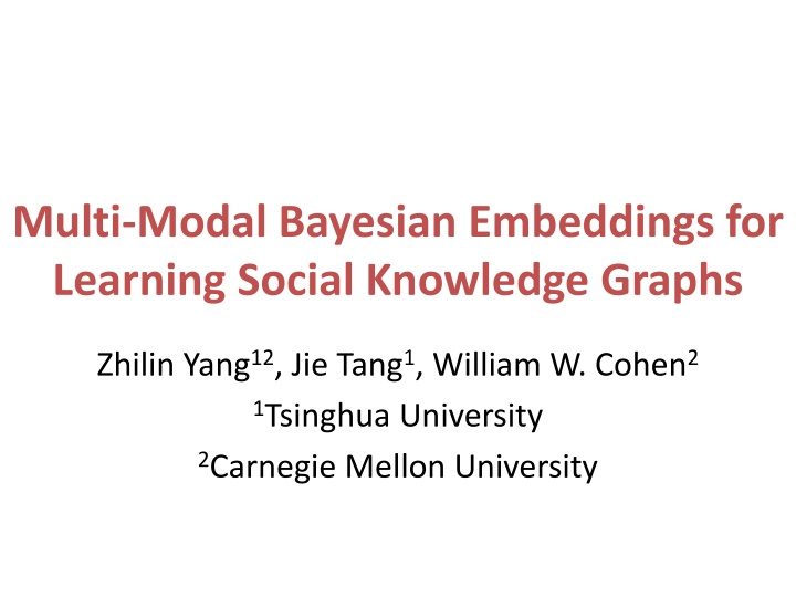 multi modal bayesian embeddings for learning